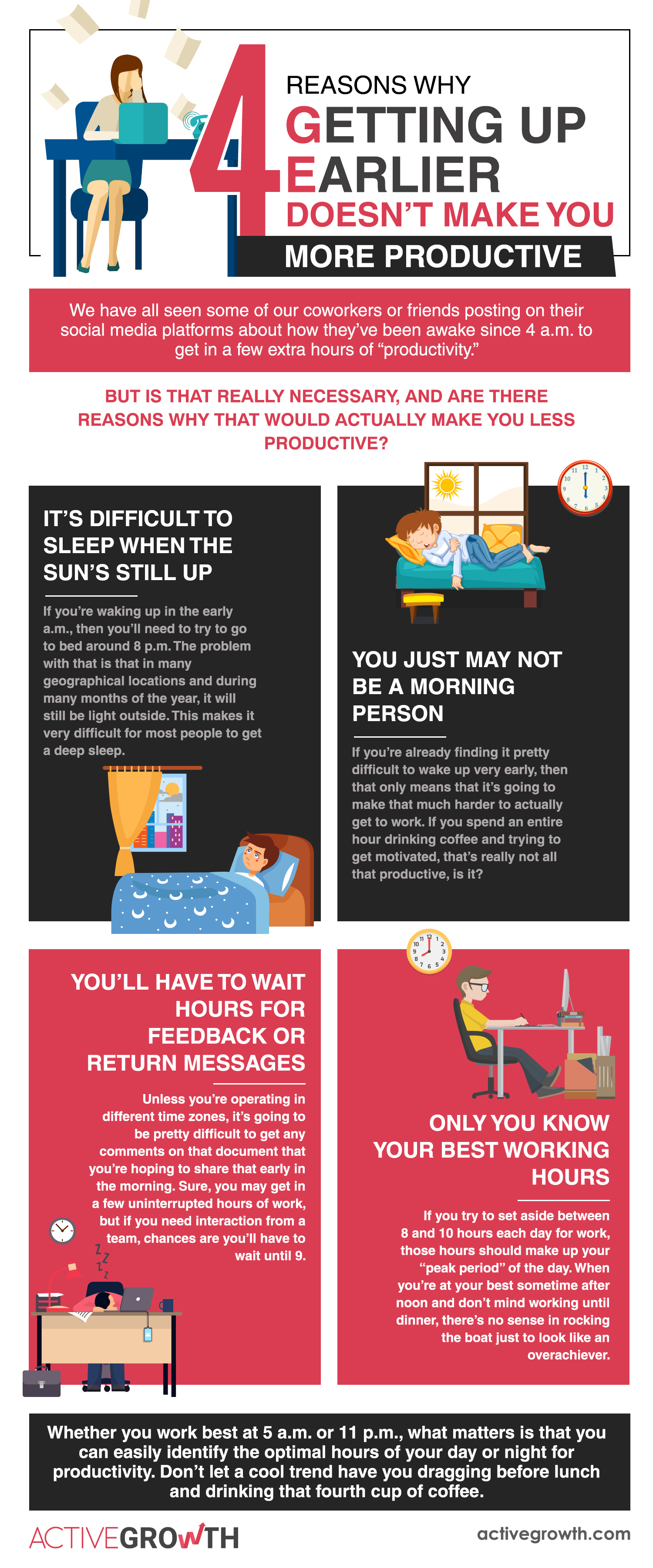 4 Reasons Why Getting Up Earlier Doesn’t Make You More Productive