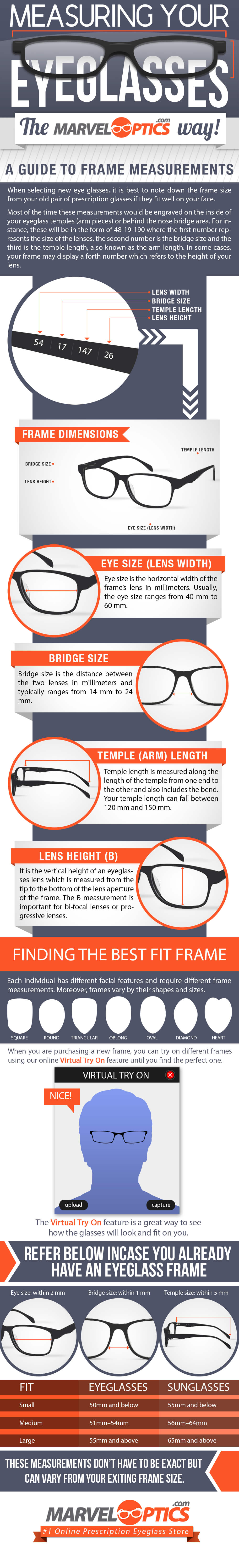 Glasses Frame Size Guide [INFOGRAPHIC]