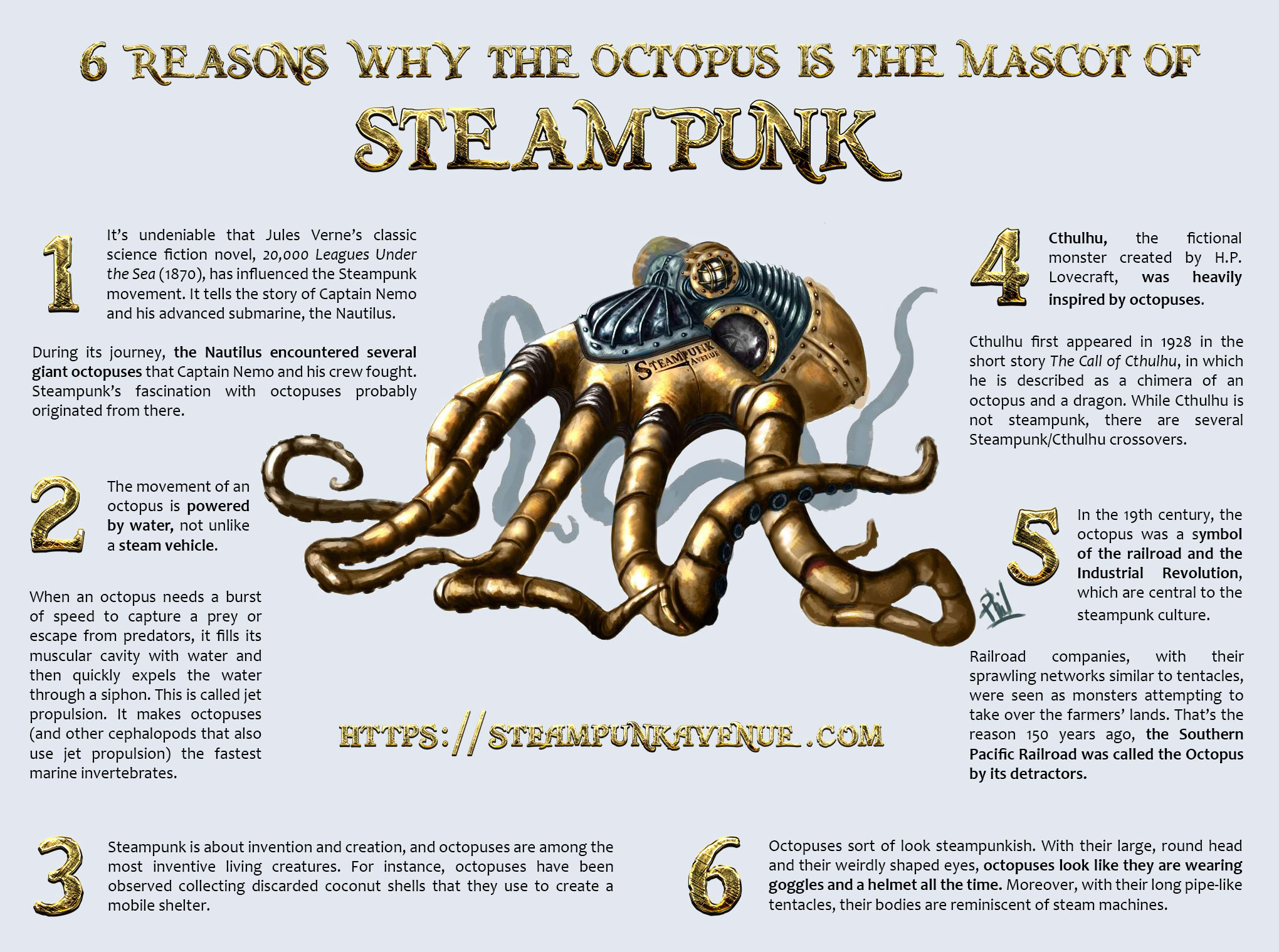6 Reasons Why the Octopus Is the Mascot of Steampunk